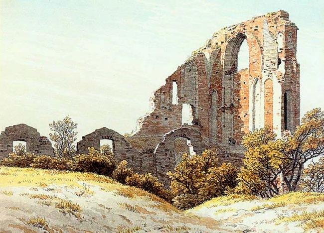 Caspar David Friedrich The Ruins of Eldena Norge oil painting art